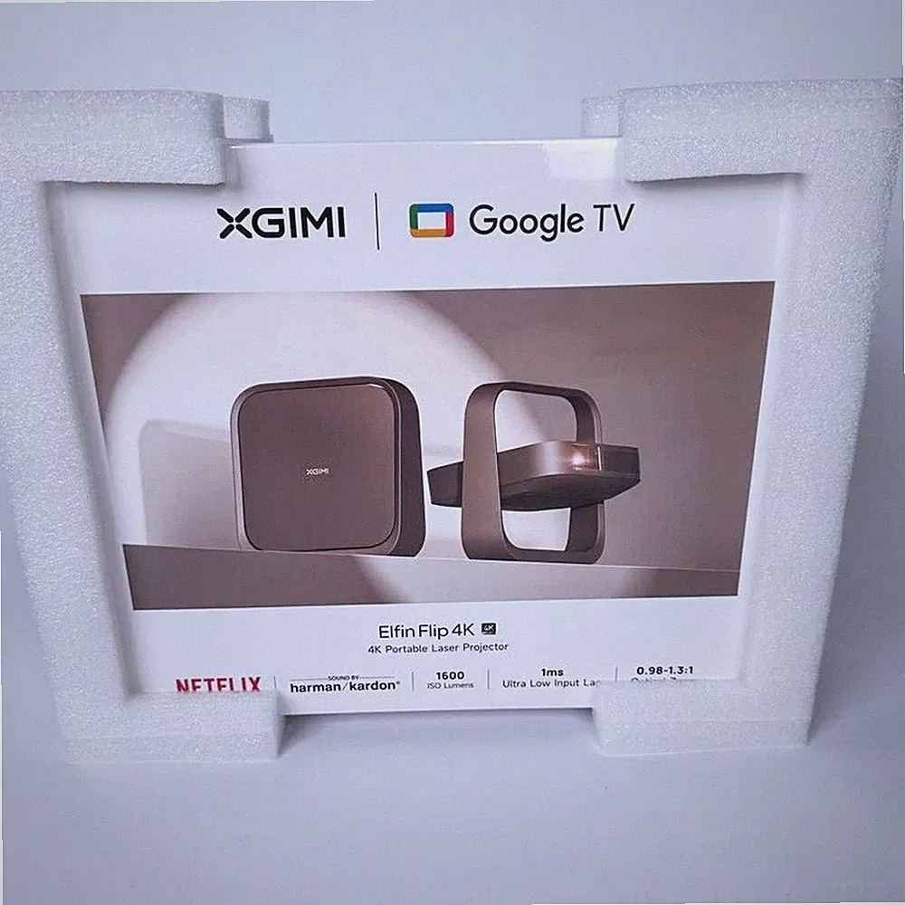 XGIMI Elfin Flip 4K Heimkino Projektor Laser Google TV Gimbal 1600lm...