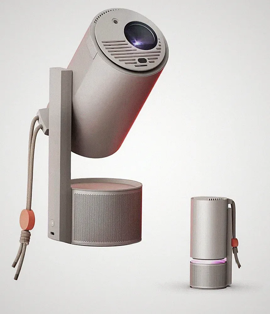 XGIMI MoGo 3 Pro 1080P Mini Beamer, Google TV, Tragbarer Beamer, 450 ISO Lumen