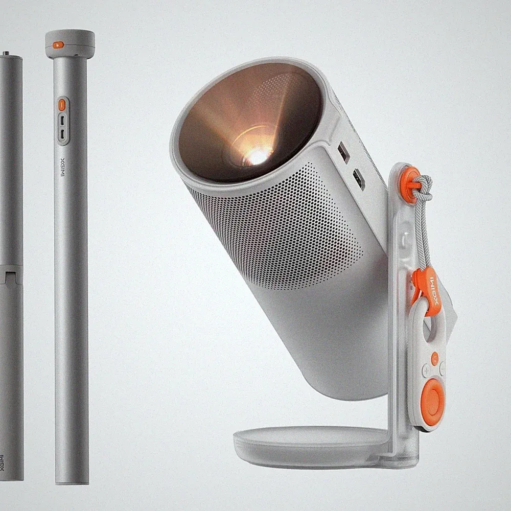 XGIMI MoGo 4 Beamer Set mit Akku, Smart Outdoor Heimkino mit PowerBase-Ständer