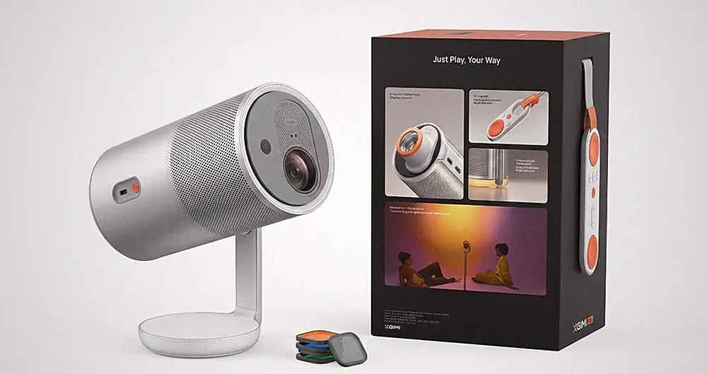 XGIMI MoGo 4 Laser Beamer Akku Mini Projektor 550 ISO Google TV Netflix OVP