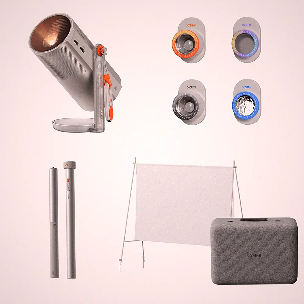 XGIMI MoGo 4 Laser Outdoor Beamer Set, 550 ISO-Lumen, Google TV & Netflix