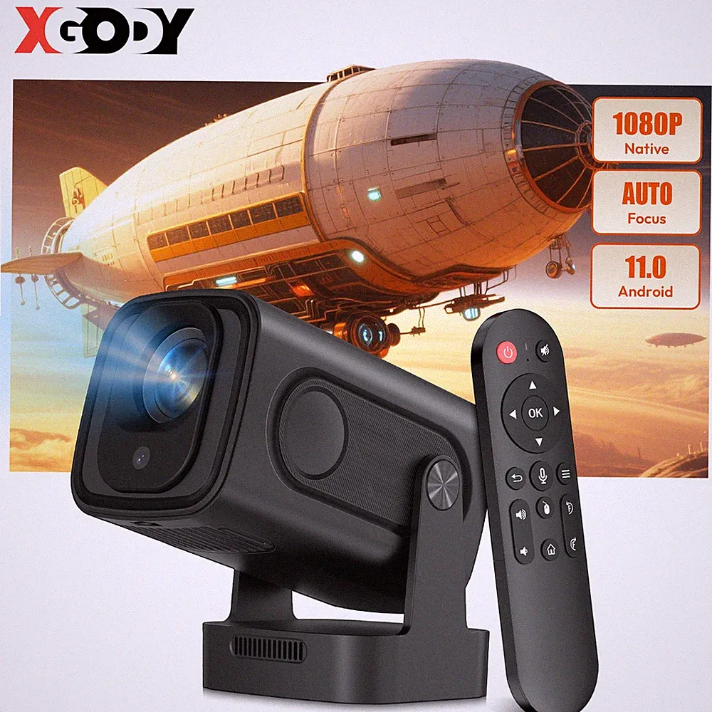 XGODY 4K 5G Beamer Projektor UHD Heimkino 25000Lumen Android TV WiFi Bluetooth