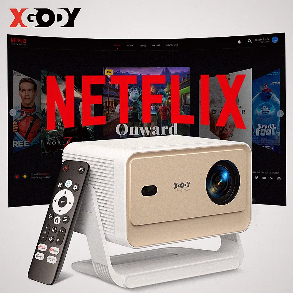 XGODY 4K 5G Beamer WIFI Projektor 700 ANSI Heimkino Android HDMI Official Video