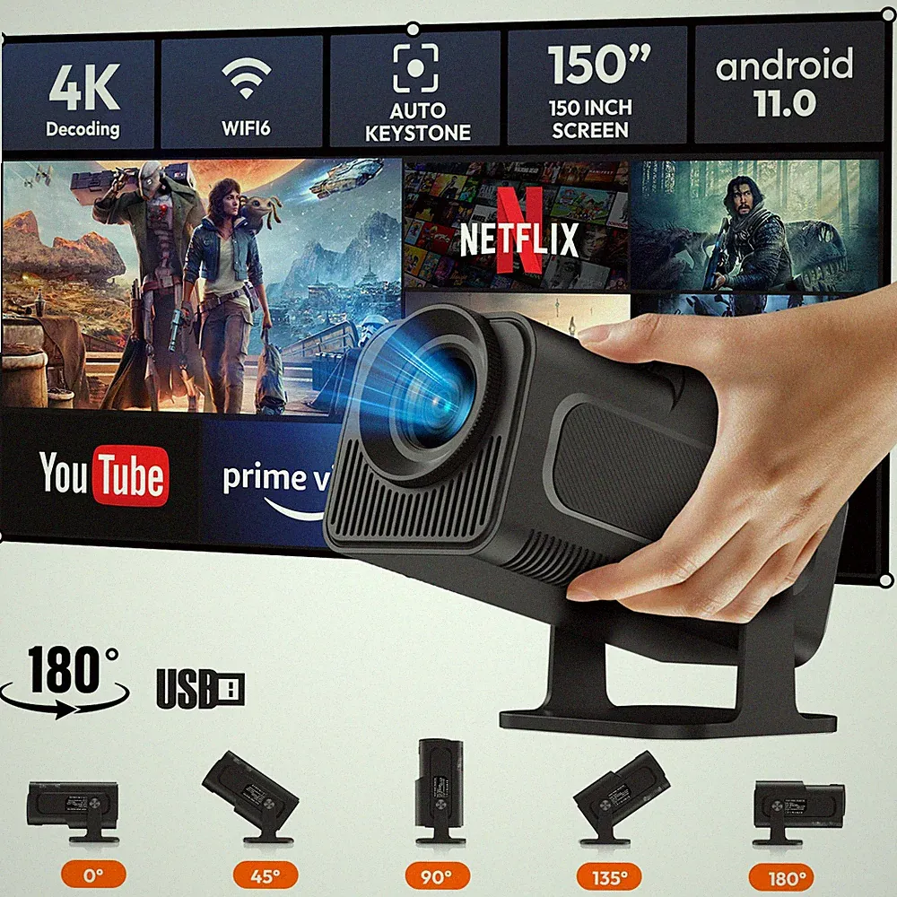 XGODY 4K 5G Projektor Android 11.0 Beamer Autofokus 1080P LED Heimkino WiFi