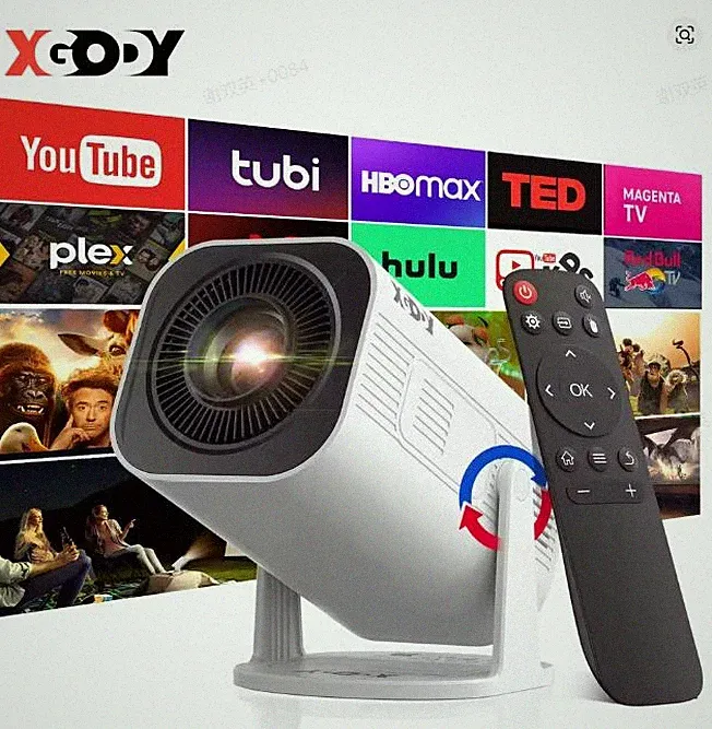 XGODY 4K 8K Mini Beamer UHD Heimkino Projektor LCD 5G WiFi Bluetooth Android 14