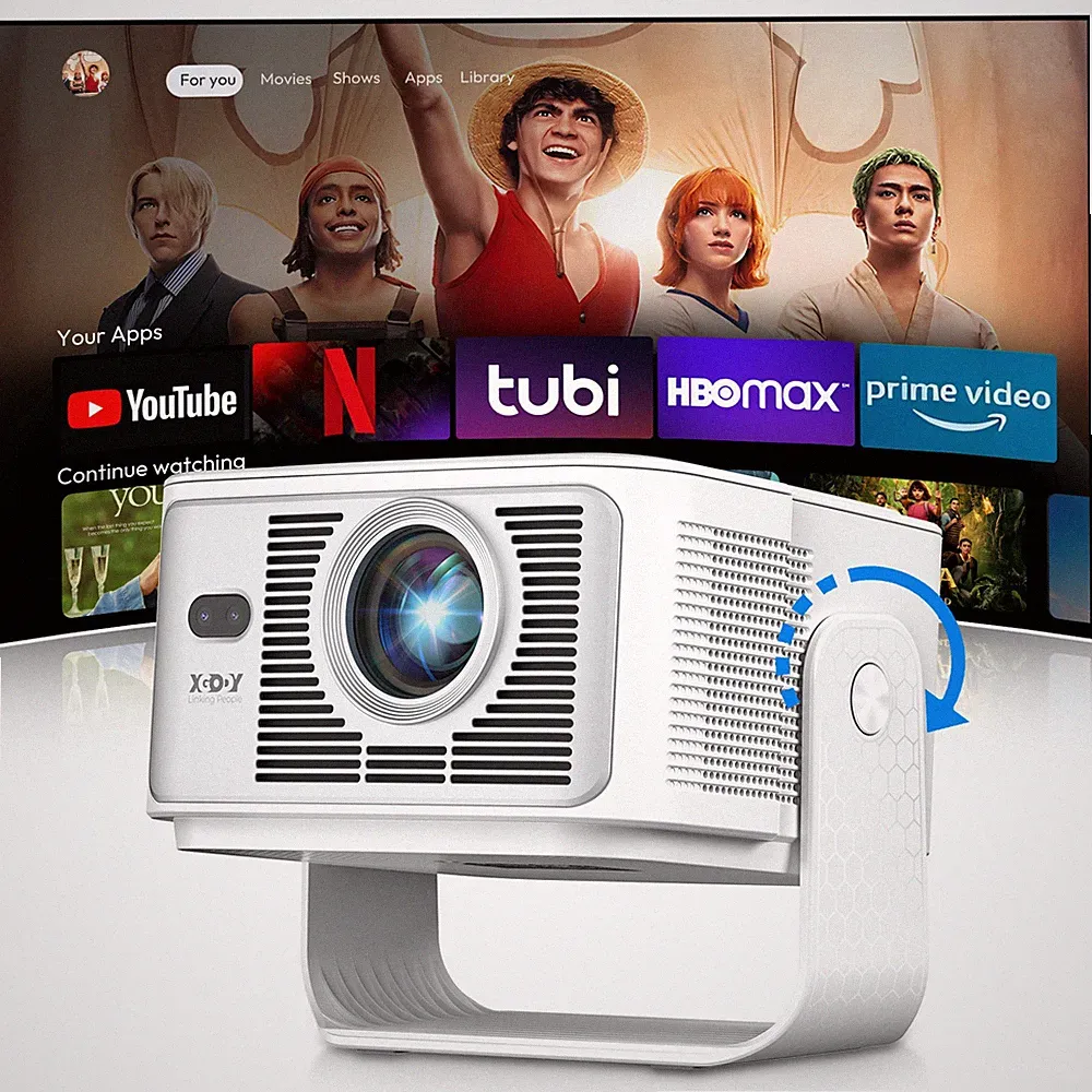 XGODY 4K 8K Projektor WiFi Bluetooth 1080P Android14 22000 Lumen Heimkino Beamer