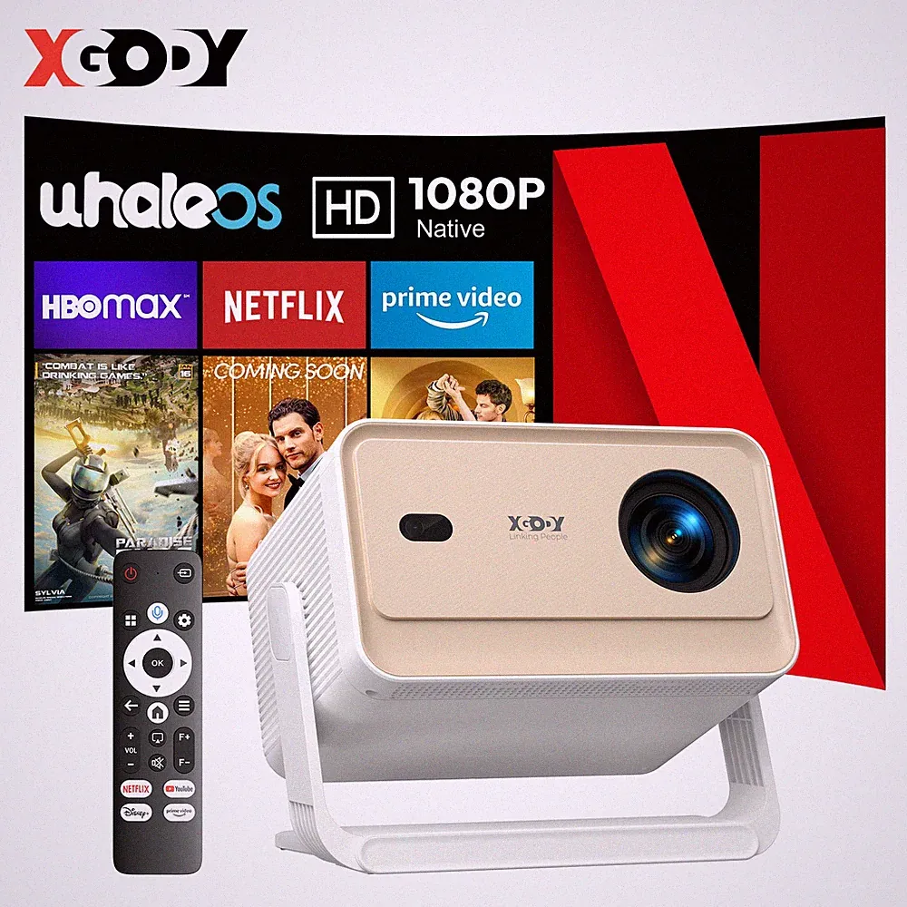 XGODY 4K Android14.0 Beamer WIFI Projektor UHD Heimkino USB HDMI Official Video