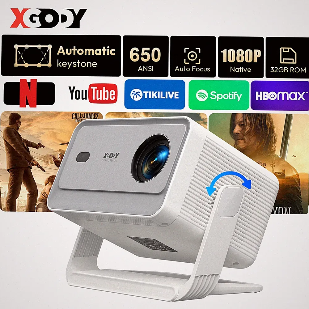 XGODY 4K Smart Projektor 5G Android Beamer Autofokus LED WiFi Bluetooth HDMI