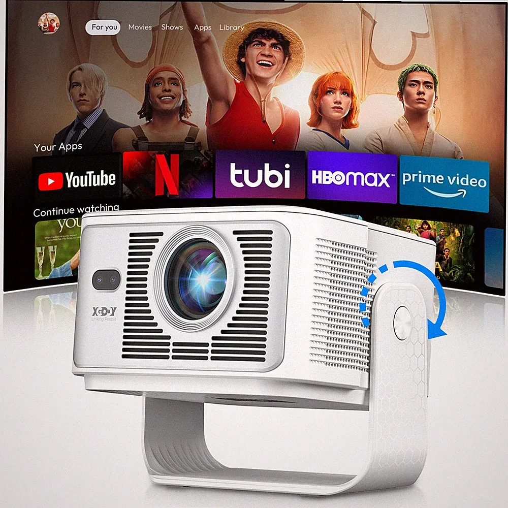 XGODY 4K UHD Mini Beamer WiFi Heimkino Projektor LED Bluetooth Android 11 Disney