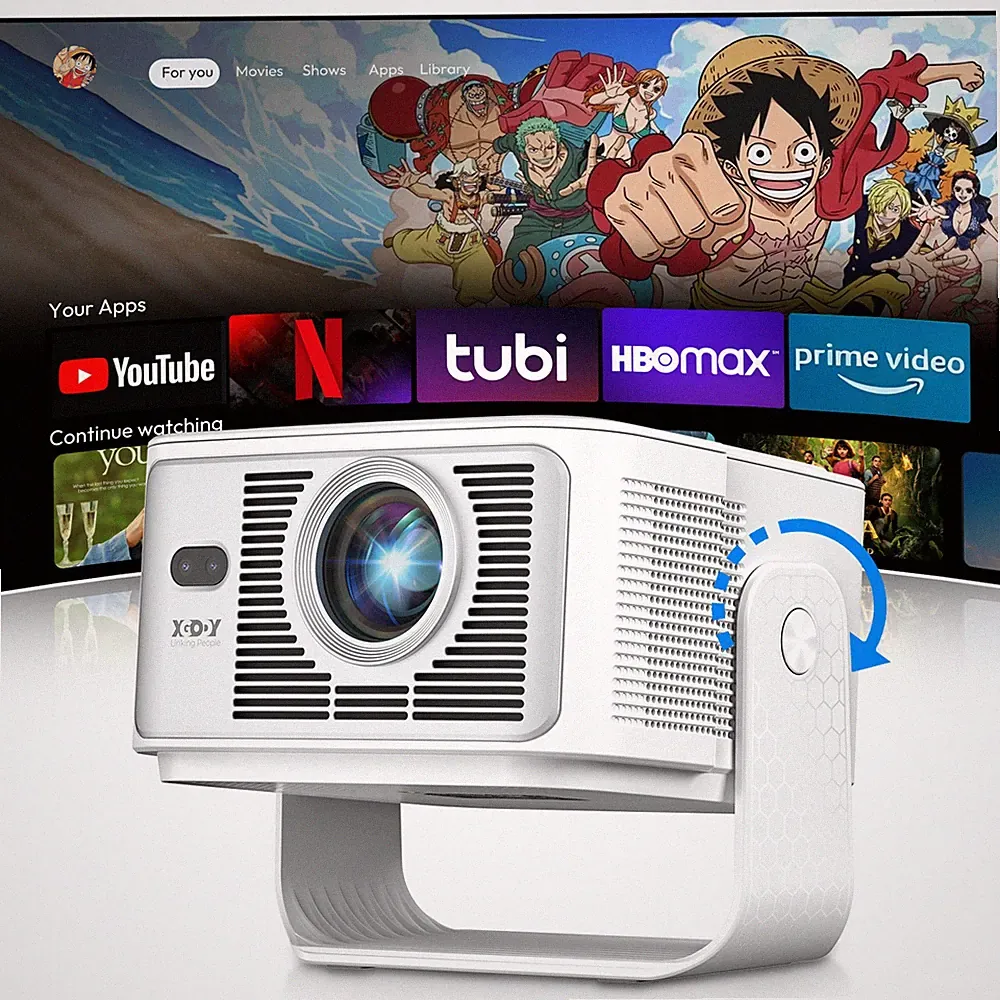 XGODY 65000 Lumen 8K Projektor HD Beamer WiFi Bluetooth HDMI Android14 Heimkino