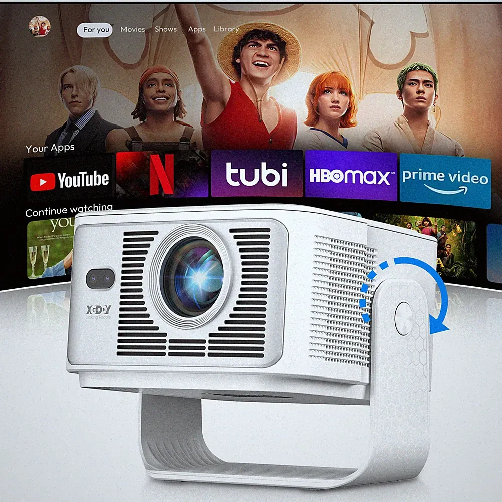 XGODY 8K 4K Beamer Leinwande Projektor Full HD WIFI 1080P Android TV Heimkino