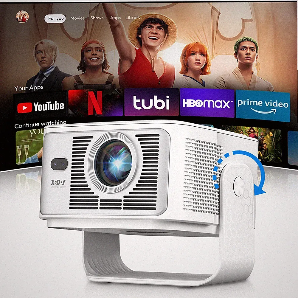 XGODY 8K Beamer 1080P Projektor LED 5G WiFi Heimkino HDMI USB Multimediaplayer