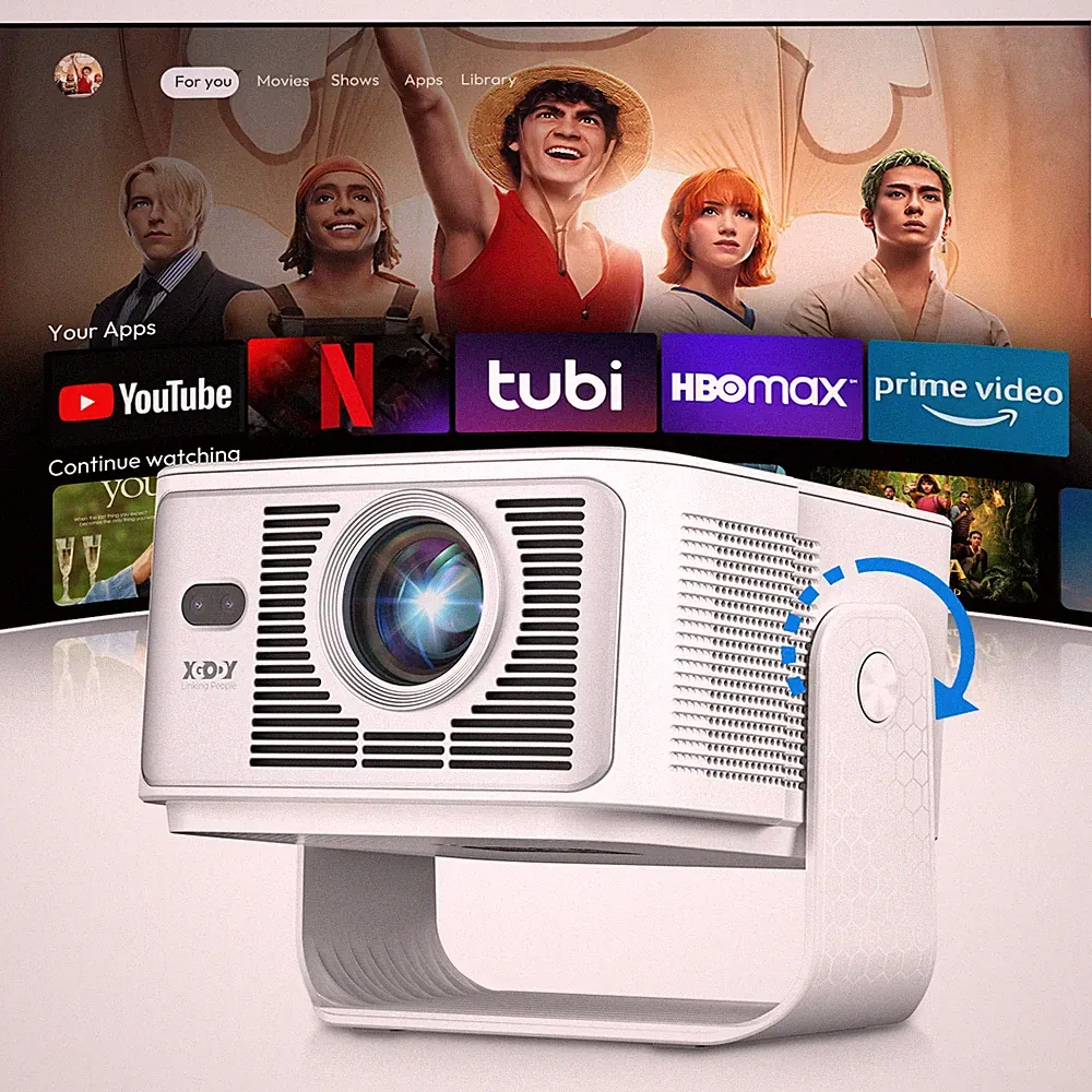 XGODY 8K WiFi Bluetooth Beamer Projektor Android Tragbar Heimkino 1920x1080P FHD