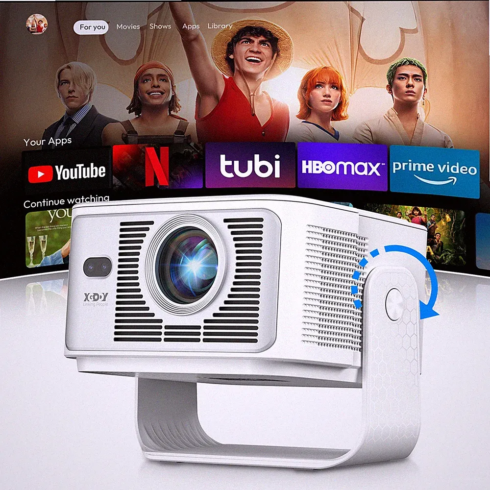 XGODY 900ANSI 4K Projektor Beamer Smart LED WiFi Bluetooth HDMI Android Heimkino