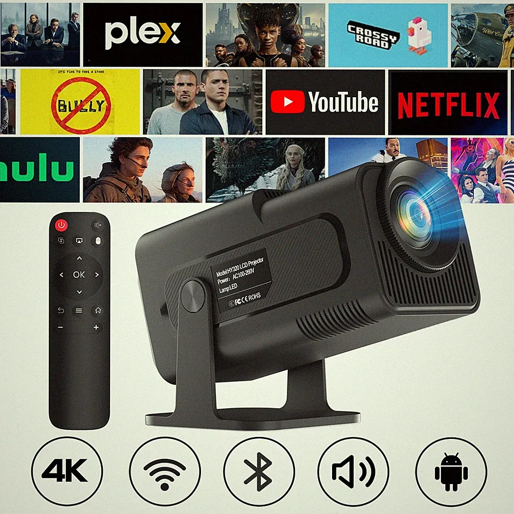 XGODY Beamer 4K FHD Android 18000LMS Tragbarer 1080P Projektor heimkino TV WIFI