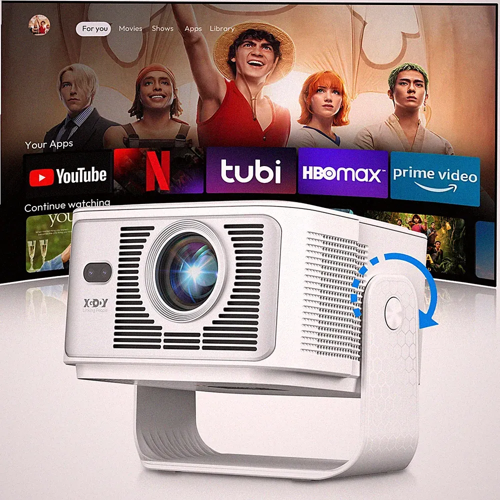 XGODY HD 1080P Native Mini Projektor 8K Heimkino 5G WiFi LED Beamer Theater HDMI