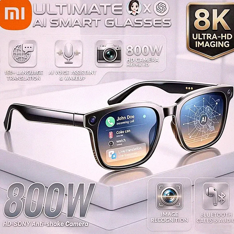 Xiaomi Smart AI Brille 8MP HD 4K Kamera Foto Video Bluetooth