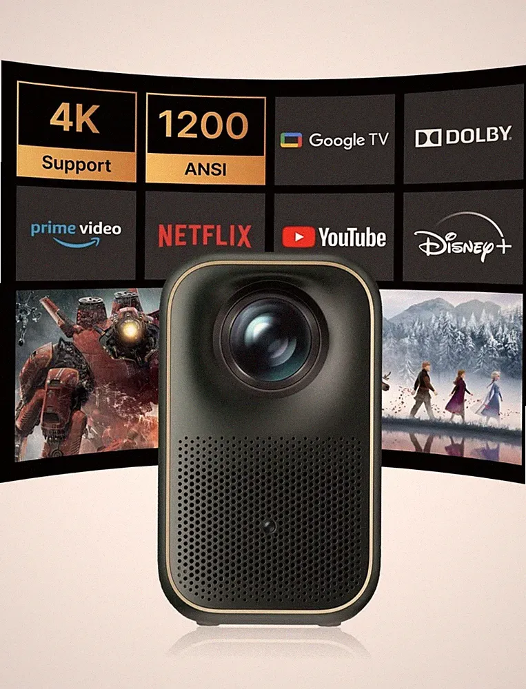 Xming Page One Beamer,【Elektrofokus】 Formovie Wifi Bluetooth Retroprojec