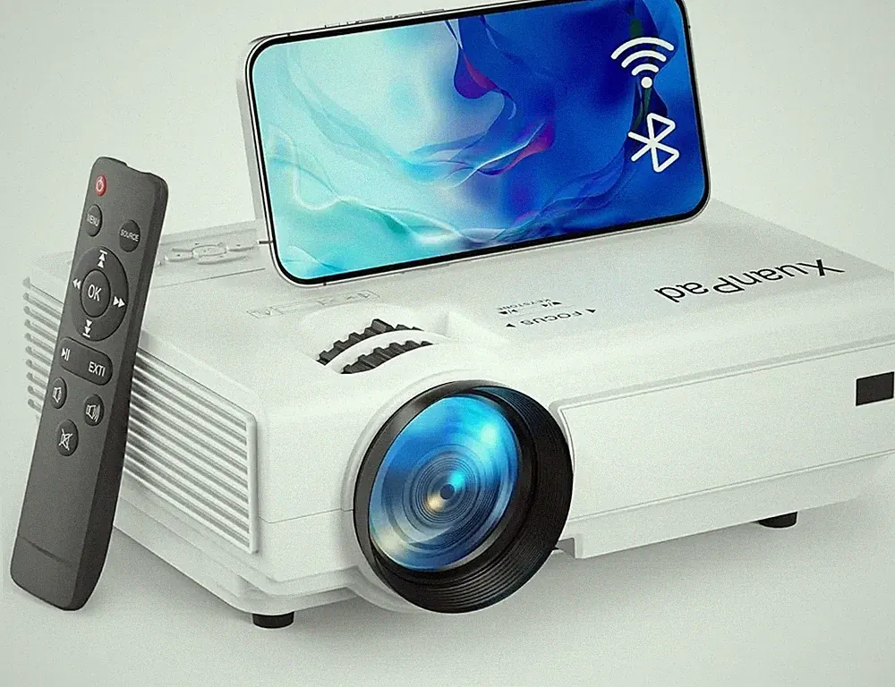XuanPad Beamer Mini Beamer Tragbarer Videoprojektor HD 1080P Android
