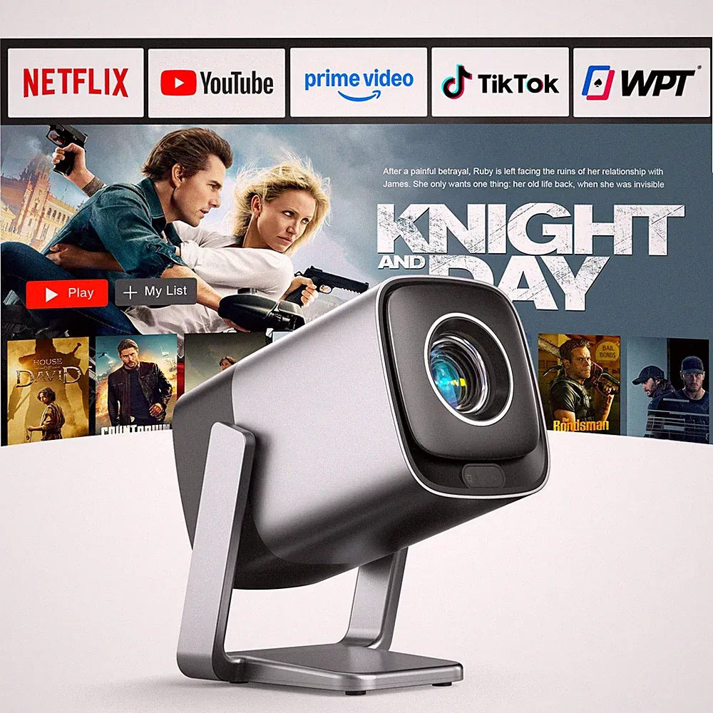 XuanPad V18 Mini Beamer 4K mit Netflix, Bluetooth 5.2, 1080p, Autofokus, WiFi 6