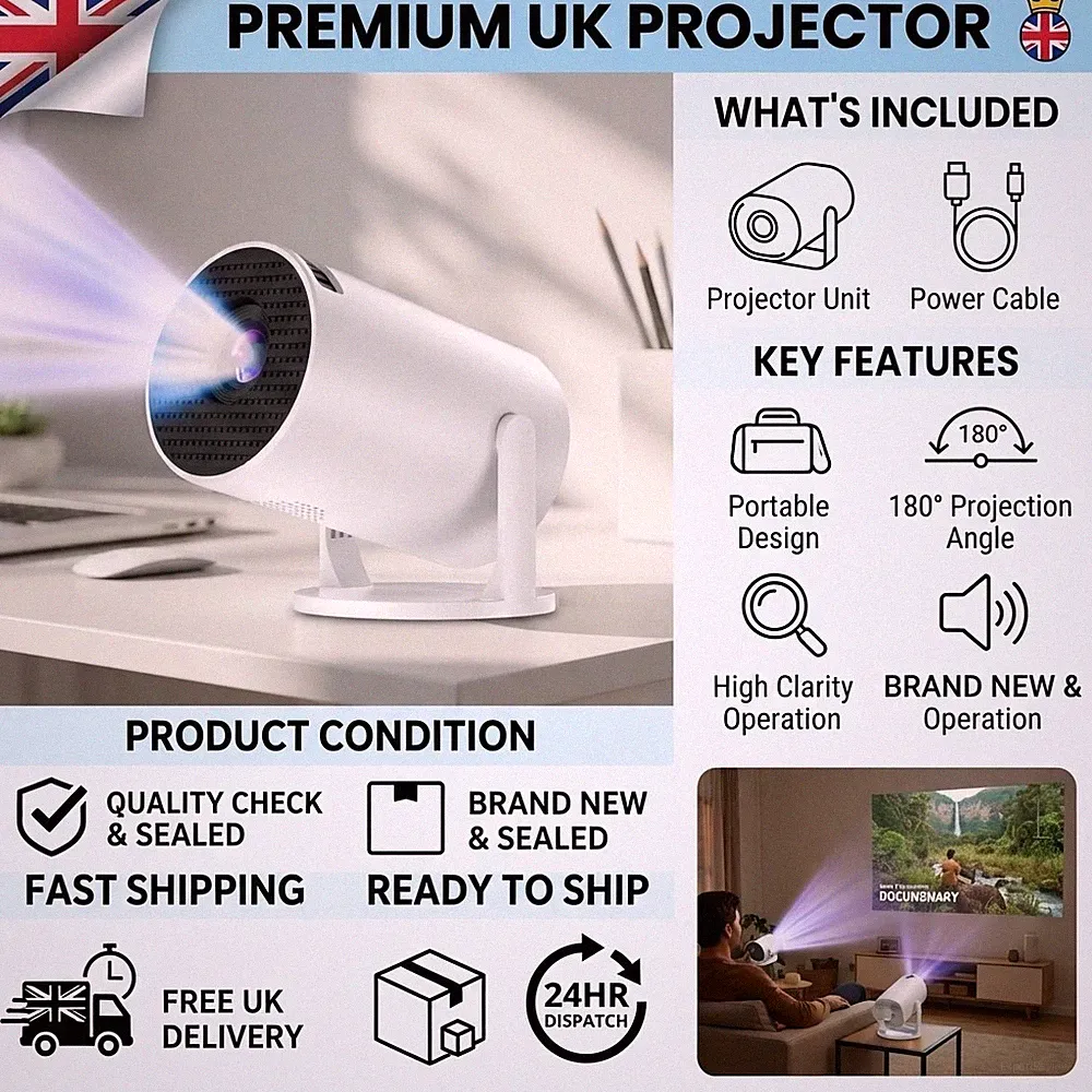 Y200 Mini-Projektor: 5000 Lumen, integriertes WiFi & Lautsprecher - perfekt für Kinder!