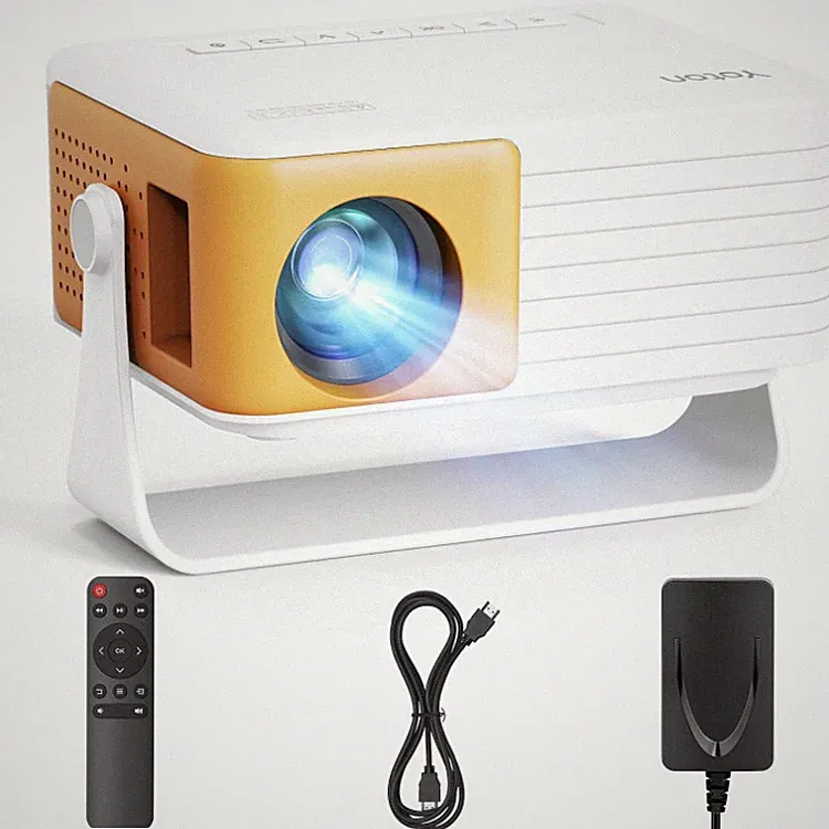 Y3 Mini Beamer Tragbarer Projektor 1080p mit Auto Keystone und 180 Drehung