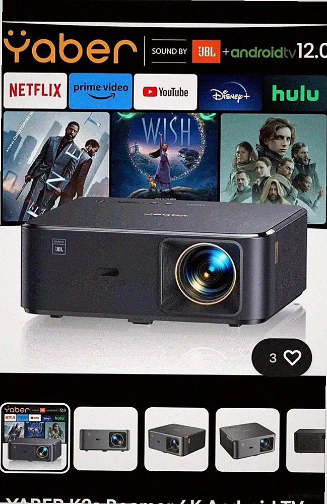 Yaber Beamer Cinema Kino 20W JBL Soundbar K2S 800 1920 x 1080 Full HD 4K