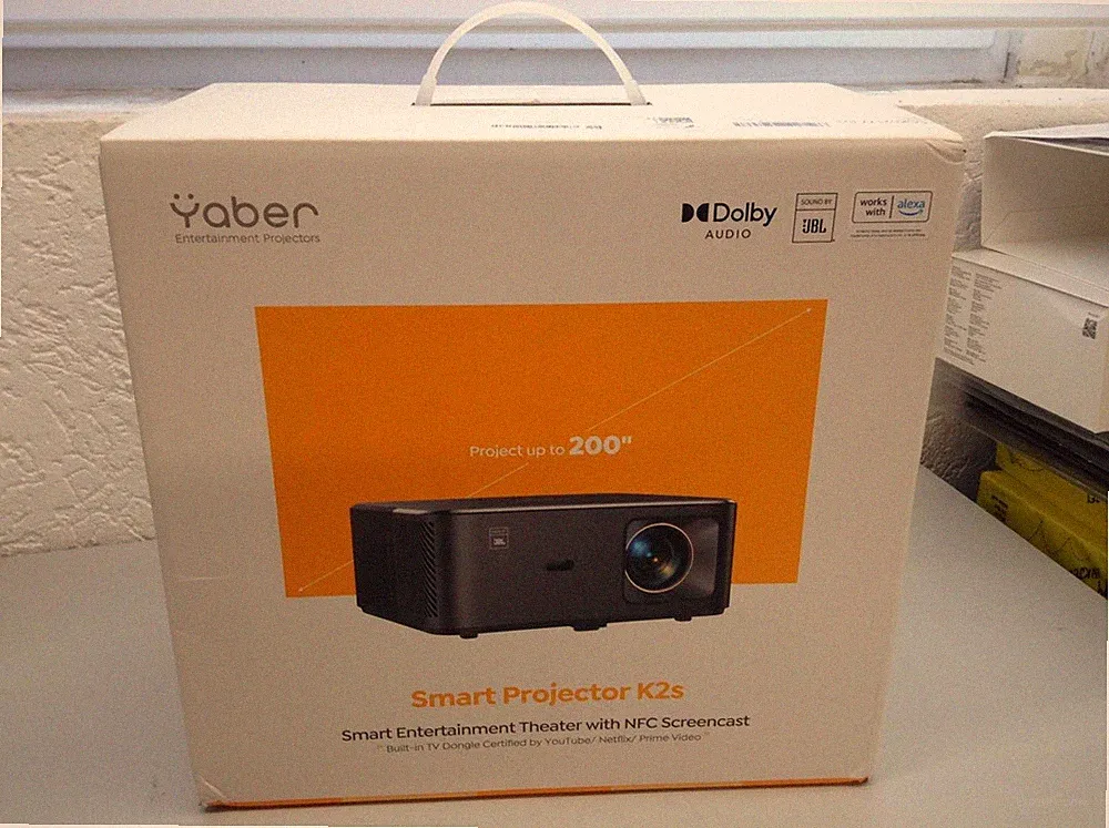 Yaber Beamer K2S LCD 800 ANSI-Lumen 1920 x 1080 Full HD 4K unterstützt - Neu !!!