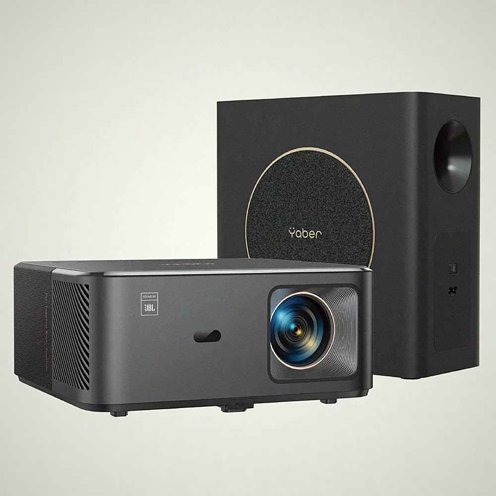 Yaber K2s Pro Smart Projektor mit passendem Subwoofer Dolby Audio NFC, JBL