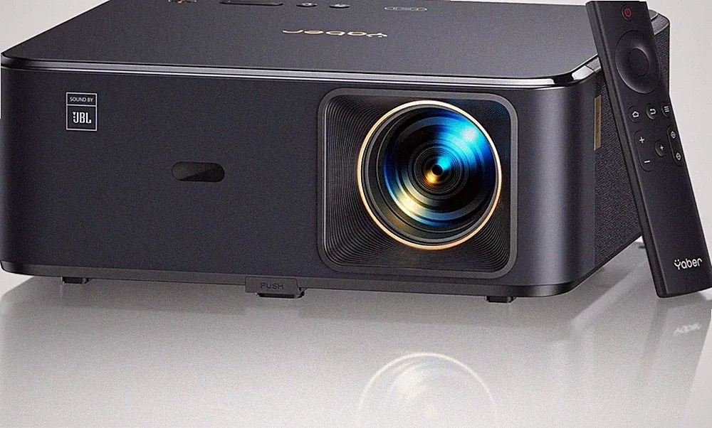 YABER Smart Projektor 4K Google TV Sound von JBL/Dolby Audio Autofokus WiFi 6
