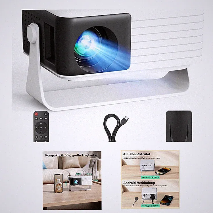 YOTON Mini Beamer 1080P 50 Zoom Tragbarer Projektor