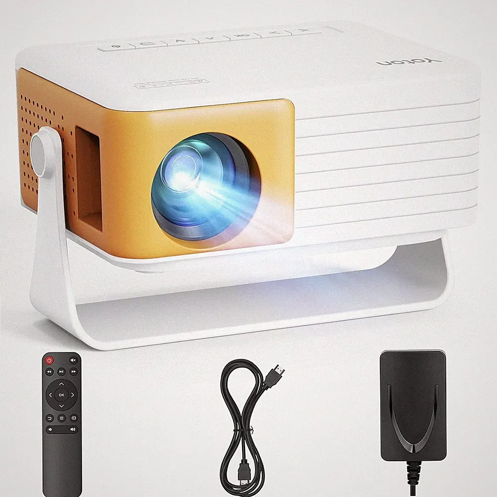 YOTON Mini Beamer [180°Drehung & Auto Keystone] 1080P Unterstützt 15000L