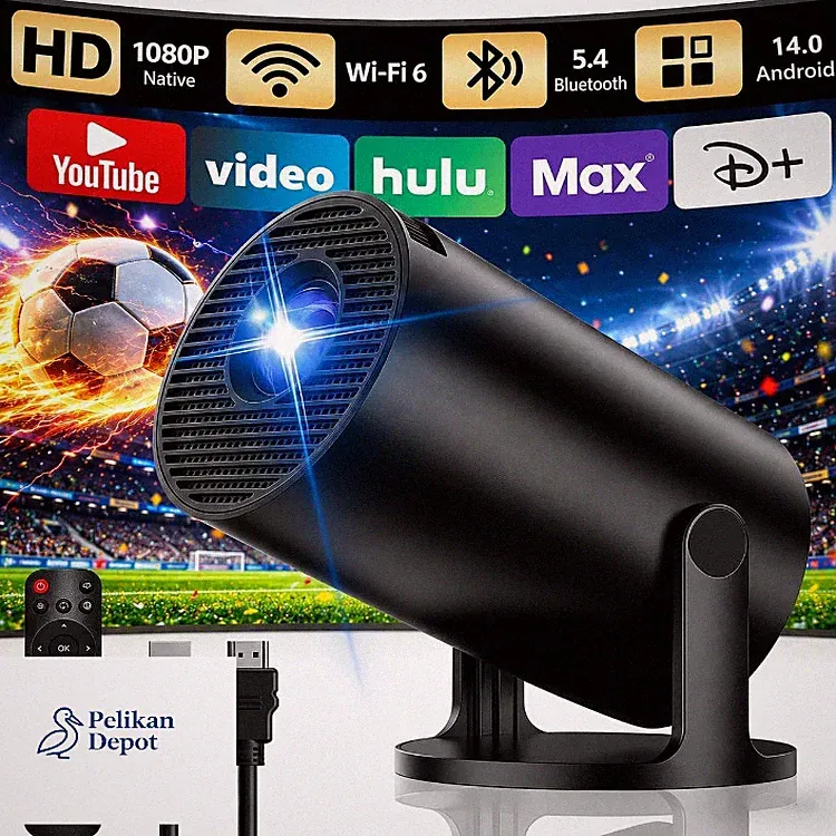 Yoton Mini Beamer 4K Full HD 1080P Android 14 WiFi