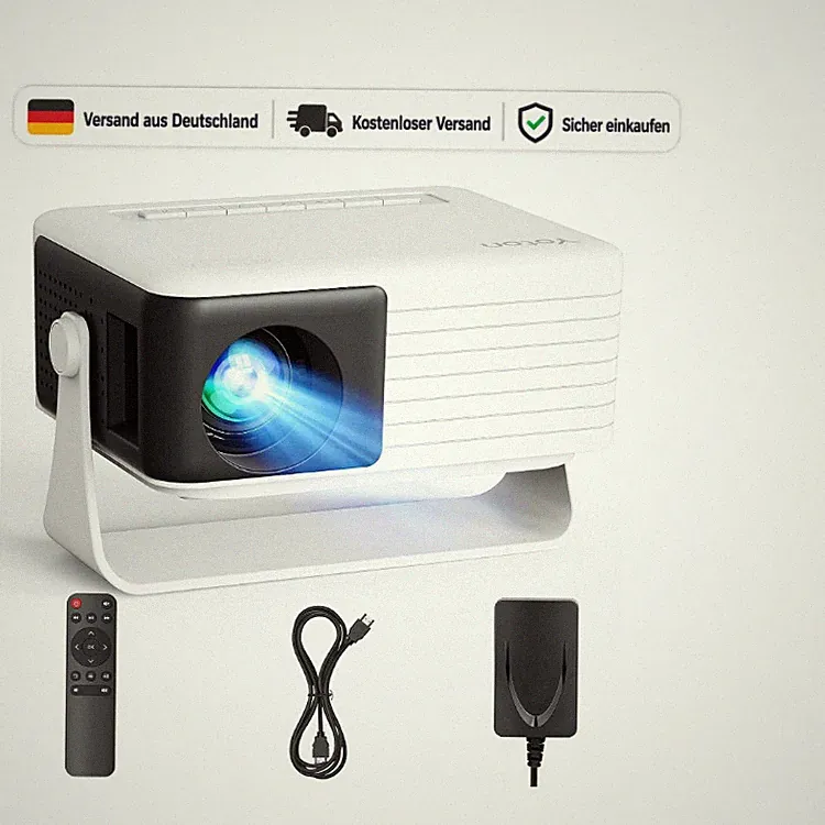 YOTON Mini Beamer Y3PRO 1080P Tragbarer Projektor 150 Zoll Schwarz HDMI USB
