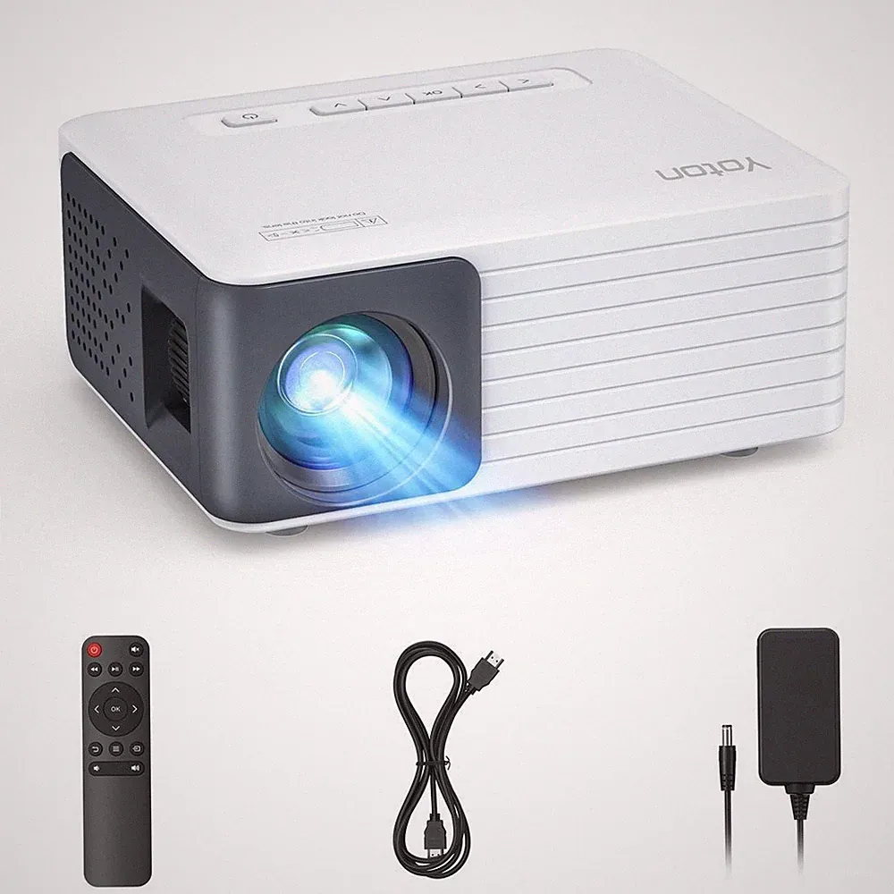 YOTON Mini Projektor, Y3 Tragbarer Telefonprojektor 1080P Unterstützt für Zuhause