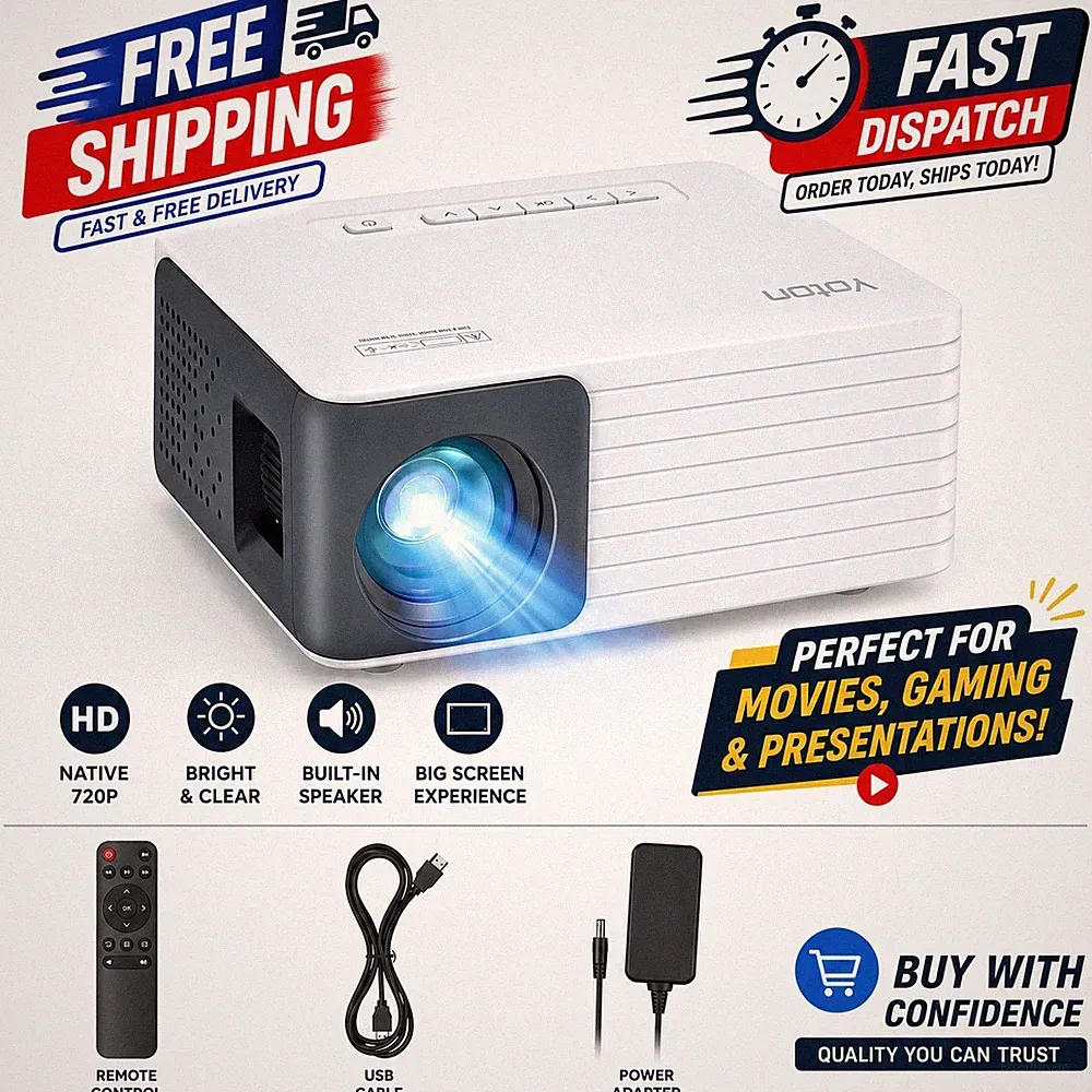 YOTON Y3 Mini Beamer 1080P Tragbar Heimkino HDMI USB Telefon PC