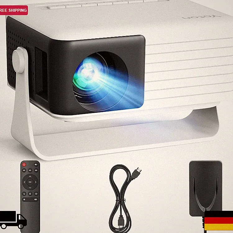 YOTON Y3 Mini Beamer Tragbarer Projektor 1080P 15000 Lumen HDMI USB Schwarz