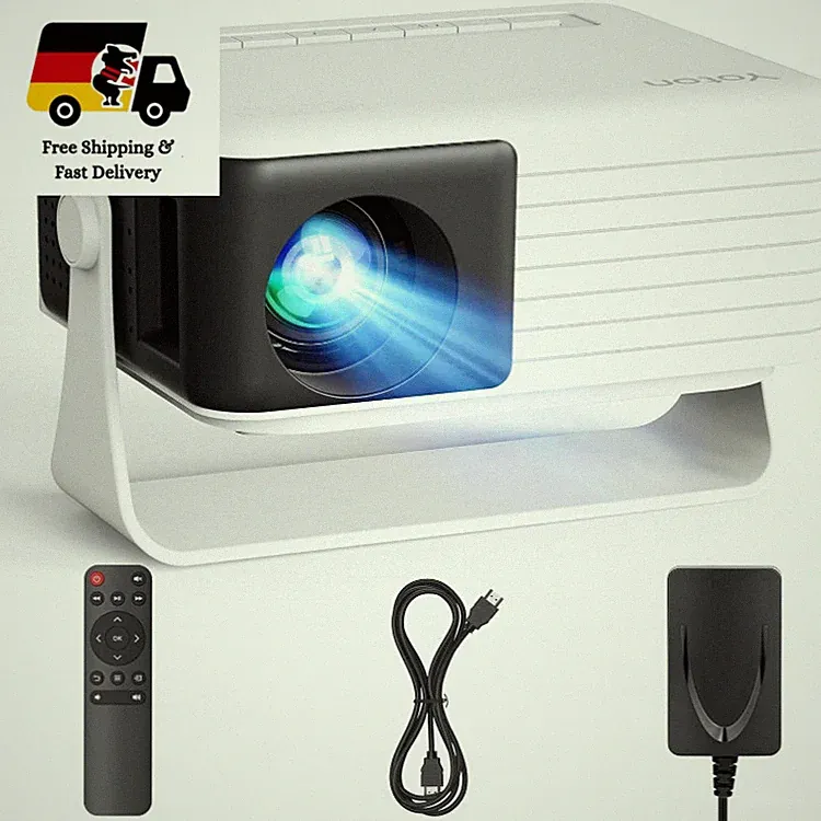 YOTON Y3PRO Mini Beamer Tragbar 1080P 15000 Lumen Schwarz für Heimkino, HDMI USB