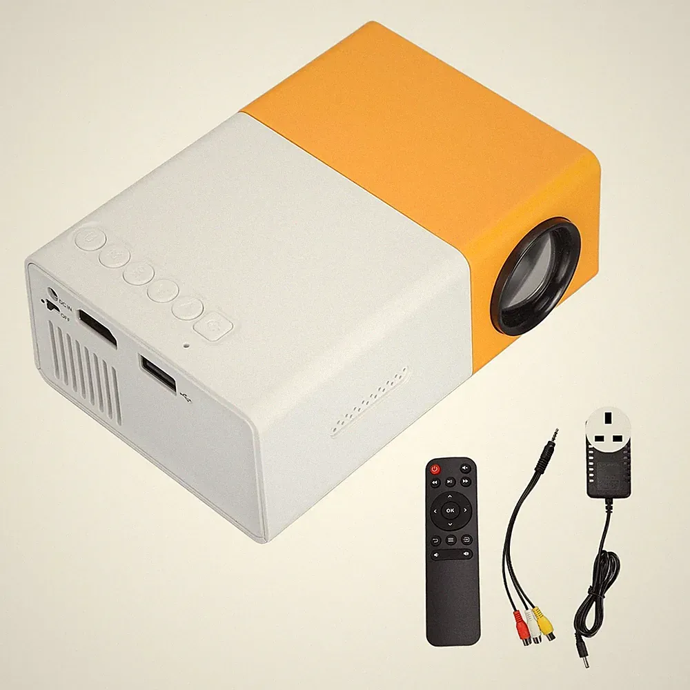 YUKERMARB Beamer, Full HD 1080P LED Filmprojektor mit USB AV HIFI...