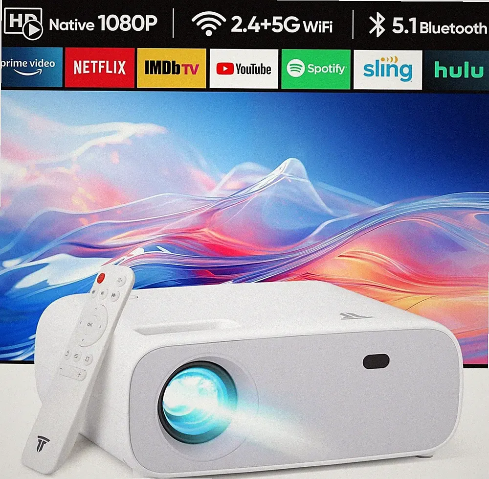 ZDK 2024 Neuer Mini-Projektor mit 5G WiFi, Full HD 1080P, 4K unterstützt