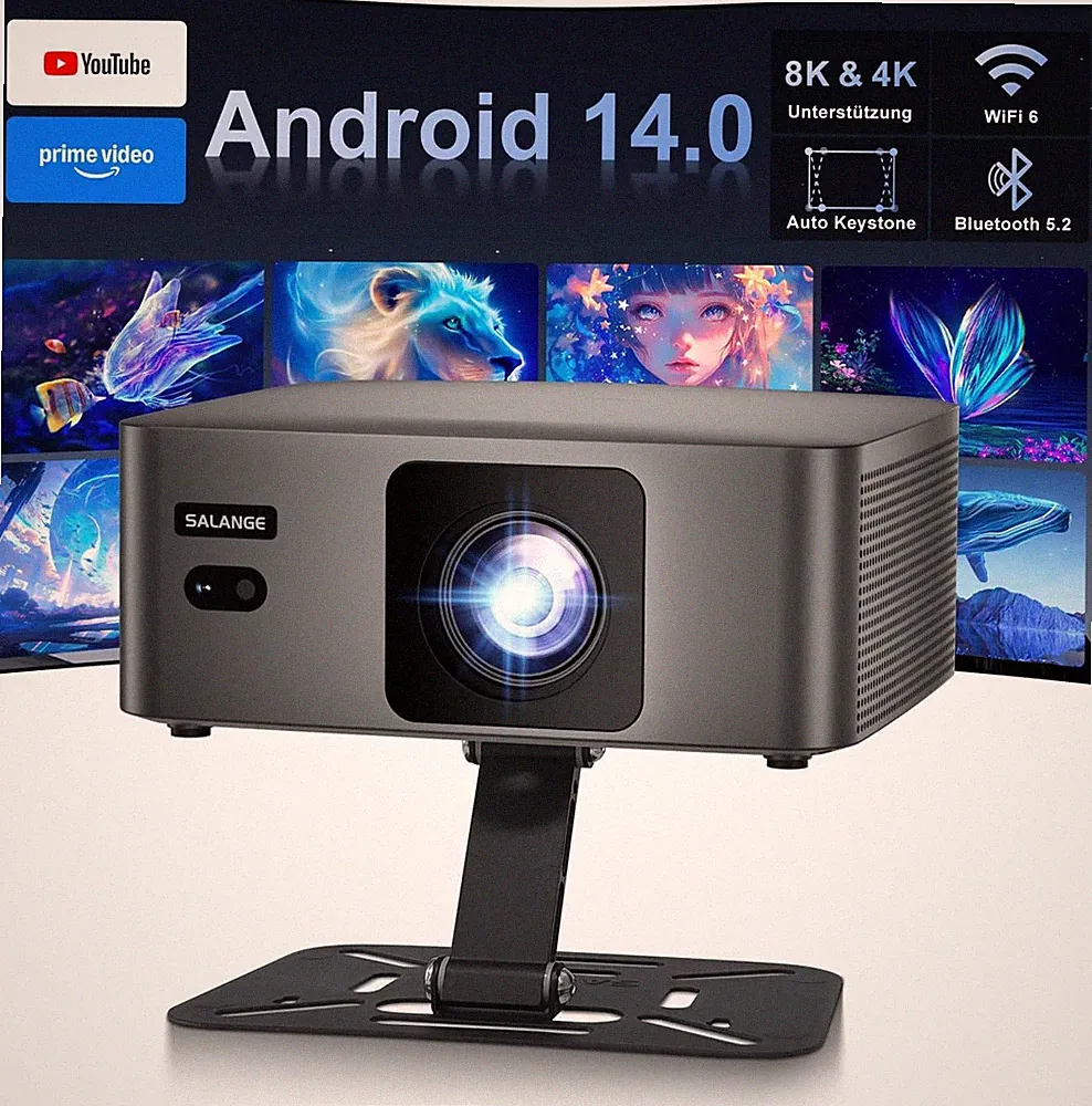 ZDSSY Mini Beamer 1920x1080 8000lm Tragbar Smartphone Projektor Camping Outdoor
