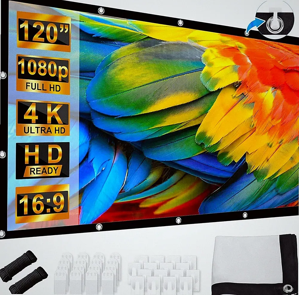 Zoll Beamer Leinwand, Tragbare Faltbare Projektionsleinwand