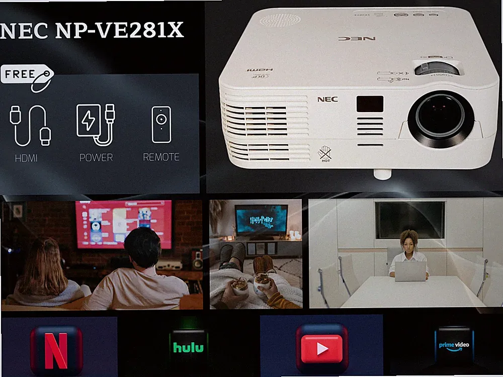 Zuverlässige Projektor DLP für Musik Video Party, Karaoke Nächte 2800 Lumen 4K